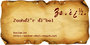Zsohár Ábel névjegykártya